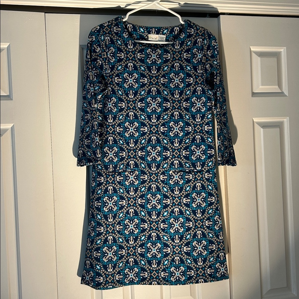 Chic Geometric Patterned Dress